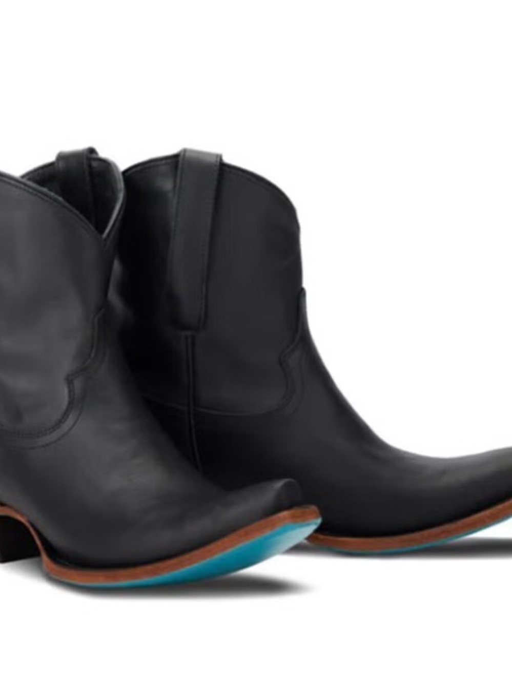 Lane- Women's Black Short Western Ankle Boots